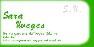 sara uveges business card